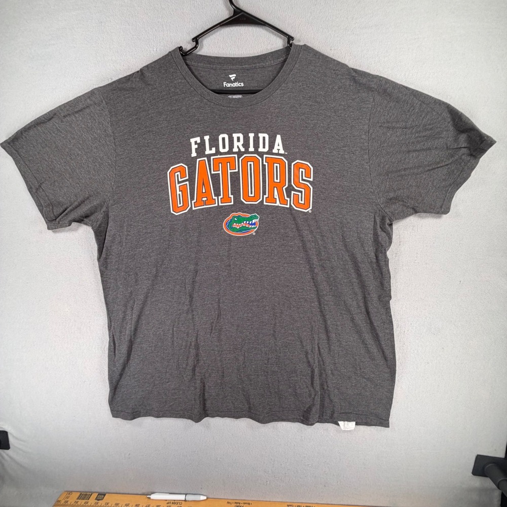 Fanatics Florida Gators NCAA T-Shirt Mens 2XL Charcoal Gray Heather Short Sleeve